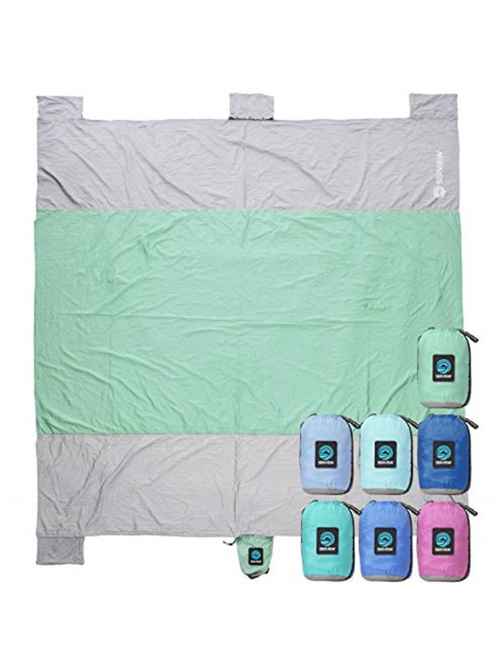 Oversized Waterproof Sandproof Beach Blanket XL 6x7 Sand Free Picnic Mat Camping